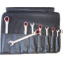 879GEL - COMBINED FIXED AND RATCHET WRENCHES IN SET - Orig. Gedore red
