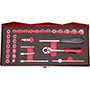945GE - SETS OF SOCKETS - Orig. Gedore red