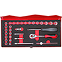 945GF - SETS OF SOCKETS - Orig. Gedore red