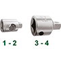 975RN - INCREASING AND REDUCING SOCKETS - Orig. Gedore red