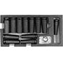 998G 9LE - MODULES WITH TOOLS FOR TROLLEYS ART. 998 G 8A - Orig. Gedore red